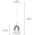 thumbnail image 2 of HSHDLDF Boho Rainbow Car Charm Macrame Rainbow Car Diffuser Rear View Mirror Hanger Wall Hanging Decorations Car Straps Handmade Auto Accessories Car Interior Suspension Decoration (Gray), 2 of 7