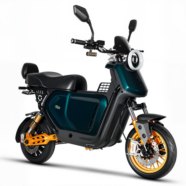 EMMO Maknak - Step Thru Electric Scooter Bike - Removable 72V Lithium Battery - Remote Start - Customisable Rim & Storage - 105 km Range - Emerald Green
