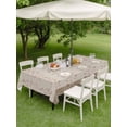 thumbnail image 4 of Outdoor Tablecloth with Umbrella Hole for Patio/Picnic/Party/Camping, Beige Pink Floral Waterproof Table Cloth Rectangle Table Cover Washable, Spring Flowers (52"x 70"), 4 of 8