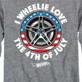 thumbnail image 3 of Hot Wheels - I Wheelie Love 4th of July - Toddler And Youth Long Sleeve Graphic T-Shirt, 3 of 5