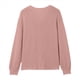 thumbnail image 4 of Blusas Tipo Suéter de Larga Informales con Cuello en V y Cuello de Gofre para Mujer Rosa L, 4 of 9