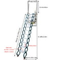thumbnail image 4 of Techtongda Blue Side-mounted Loft Wall Ladder Stairs Hidden Attic Telescopic Folding Ladder, 4 of 15