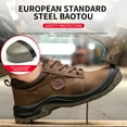thumbnail image 3 of SKIUHS Men's Safety Steel Toe Work Boots – Lace-Up Ankle, Industrial Construction Boots with Rugged Safety Design, 3 of 8