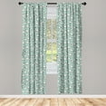 thumbnail image 3 of Ambesonne Sheep Curtains, Repetitive Simplistic Animal, Pair of 28"x84", Pale Seafoam Eggshell, 3 of 5