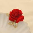 thumbnail image 4 of Eoperou Luxury Rose Flower Shape Brooch Shining Rhinestones Pin Elegant Suit Coat Overcoat Badge Clothes Accessories, 4 of 7