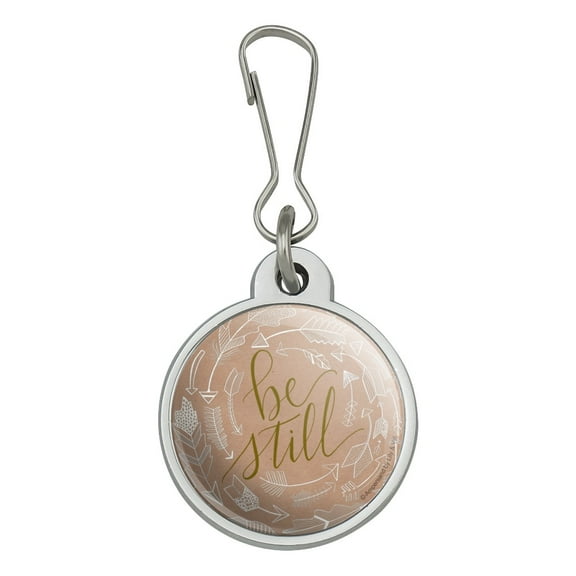 Be Still Arrows Jacket Handbag Purse Luggage Backpack Zipper Pull Charm