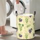 thumbnail image 5 of Fotbe Green And Purple Grapes Cesto de Ropa con Asas, Cesto Impermeable de Gran Capacidad, Bolsa de Lavado para Dormitorio, Cesto de Ropa con Ruedas y Asas-Small, 5 of 6