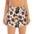 thumbnail image 2 of Goofa Cow Tie Dye Printed Women 2 in 1 Running Shorts,Quick Dry Athletic Workout Shorts,High Waisted Athletic Shorts with Liner Pockets-Large, 2 of 9