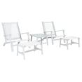 thumbnail image 3 of SAFAVIEH Chantelle Outdoor Patio 5 Piece Conversation Set, Grey, 3 of 10