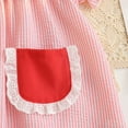 thumbnail image 5 of xfsWaSs Baby Girl Dress Cute Toddler Girls Short Sleeve Strawberry Embroidery Striped Dress Birthday Princess Party Dresses Casual Sundress 6-12 Months, 5 of 7