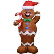 4.92ft Christmas Inflatable Gingerbread Candy LED Light Up Decor Outdoor Holiday Decoration