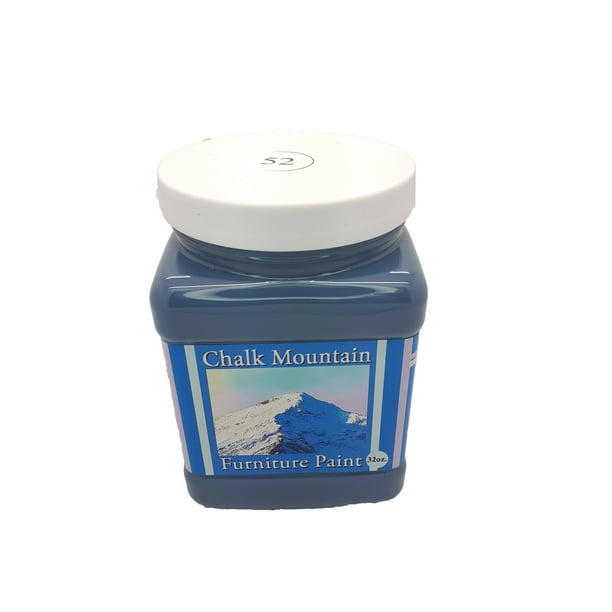 Chalk Mountain Brushes Quality Chalk Furniture Paint 32 Oz 52 Deep Water Blue Walmart Com Walmart Com