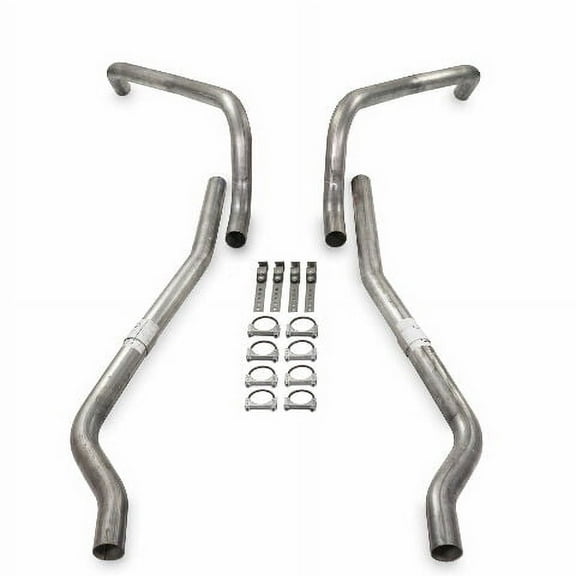 62-67 Chevy II Nova 3" High Flow Dual Exhaust Kit No Muffler Rear Exit Fits