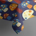 thumbnail image 4 of Colorful Spotted Mushroom Dark Blue Pattern Rectangle Tablecloth 60"x120",Waterproof Polyester Rectangle Table Cloth, Wipeable Spillproof Polyester Tablecloth for Dining, Camping, Indoor and Outdoor, 4 of 6