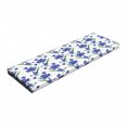 thumbnail image 1 of Watercolor Flowers Bench Pad, Cornflower Feng Shui Style Blossom Shabby Art, HR Foam Cushion with Decorative Fabric Cover, 45" x 15" x 2", Violet Blue Forest Green, by Ambesonne, 1 of 3