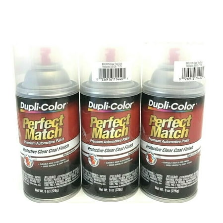 Duplicolor BCL0125-3 PACK Perfect Match Protective CLEAR Top Coat Finish - 8 oz