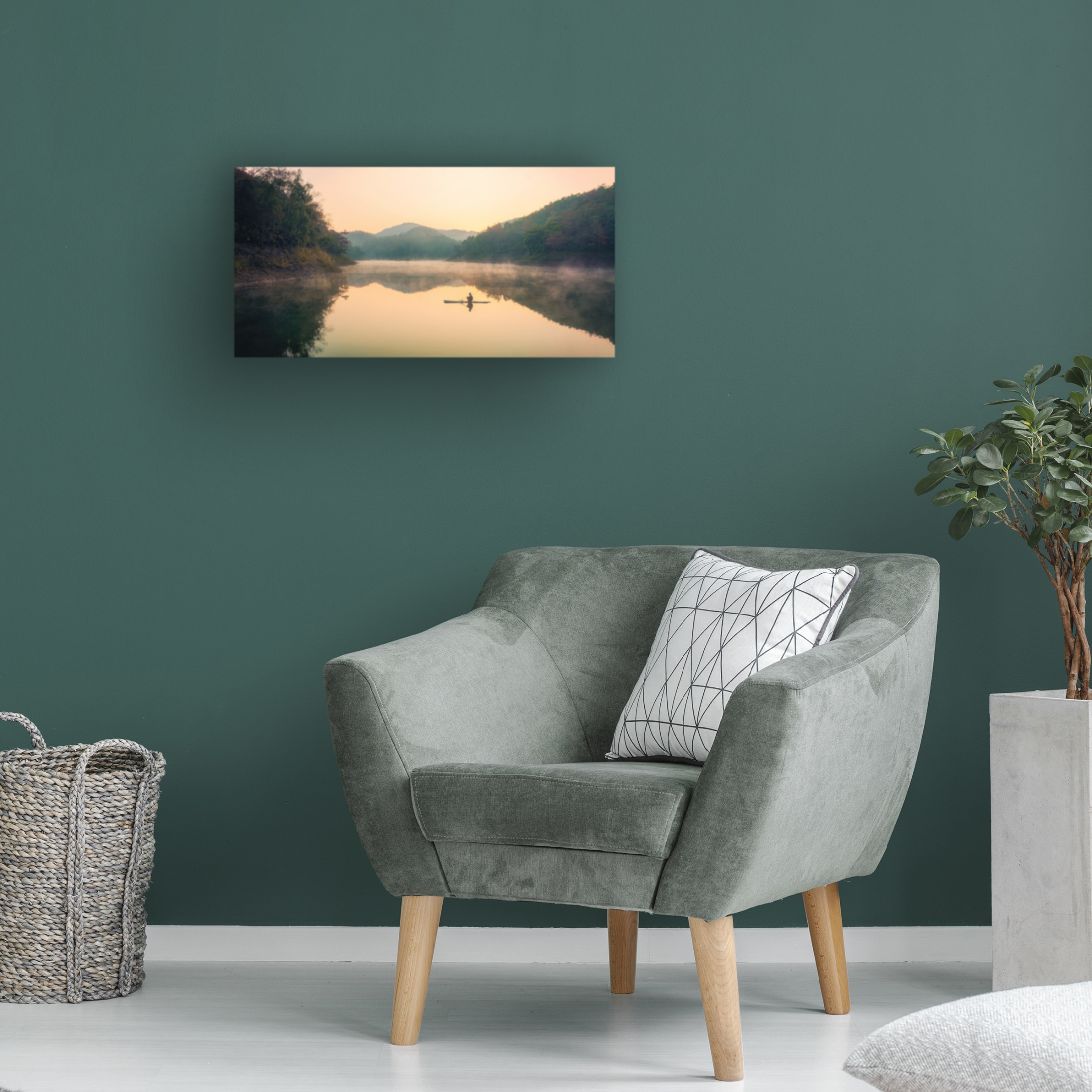 Trademark Fine Art Nguyen Tan Tuan Autumn At Ban Viet Lake Canvas Wall Art