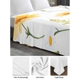 thumbnail image 6 of Yellow Daisy Floral Queen Size Flat Sheet, Wrinkleproof & Fadeproof Cooling Flat Bed Sheet Only, Spring Rustic Botanical Flowers Breathable Soft Bedding Top Sheets 90 x 102 Inches, 6 of 8