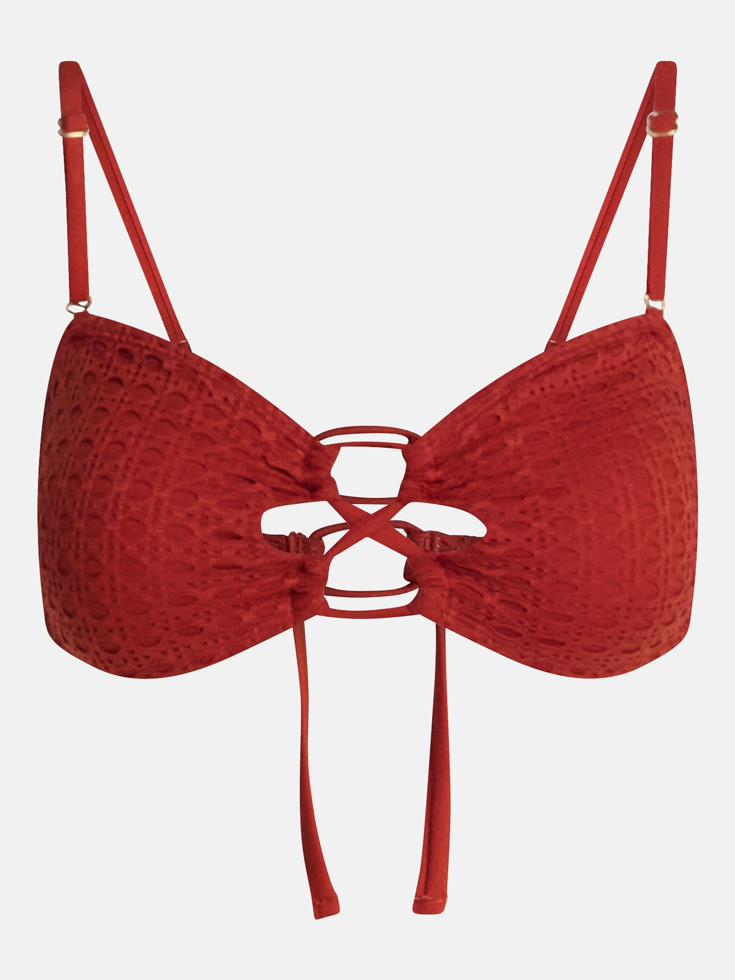 Hot Girl Summer by Megan Thee Stallion Women's and Women's Plus Summer Stallion Kini Crochet Bandeau Bikini Top, Sizes XS-3X