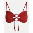 thumbnail image 7 of Hot Girl Summer by Megan Thee Stallion Women's and Women's Plus Summer Stallion Kini Crochet Bandeau Bikini Top, Sizes XS-3X, 7 of 7