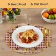 thumbnail image 4 of Texas Star Sunflower Round 15 Inch Placemats Set of 6, Farmhouse Country Plaid Brown HeatResistant Non Slip Place Mats for Dining Table, Wipeable Braided Kitchen Table Mats for Housewarming, 4 of 9