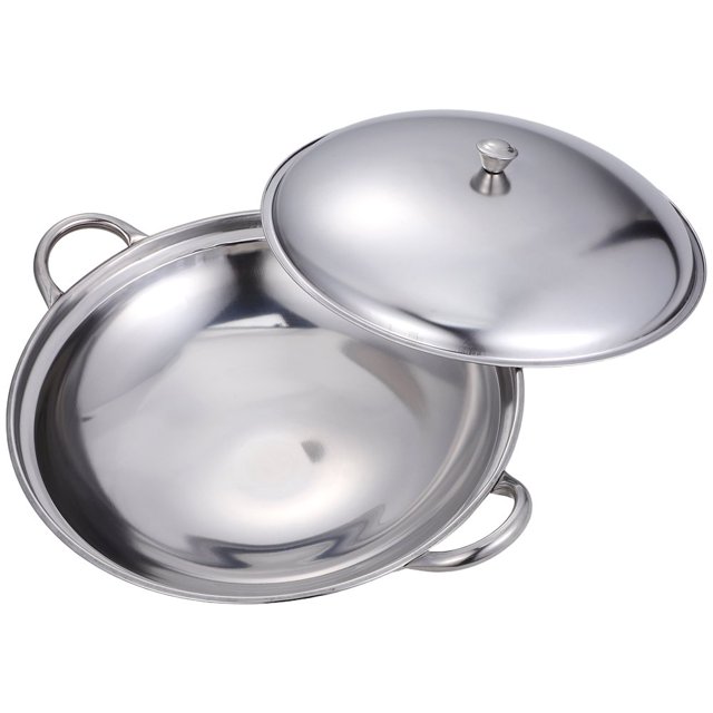 HLONK Cooking Pot Stainless Steel Pot Cooking Pan Cooking Pot Portable Cooking Pan with Lid