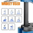 thumbnail image 5 of 1 Ton Blue Manual Arbor Press, 5.5" Height, Cast Iron Heavy Duty, Precision Benchtop Metal Press for Stamping and Bending, 5 of 7