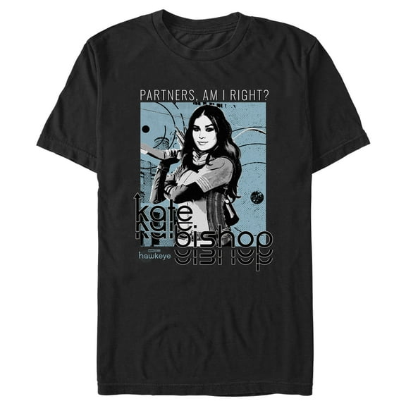 Men's Marvel Hawkeye Partners  Graphic Tee Black Small