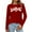 Red, variant on Telankuip Soft Comfortable T-Shirts for Womens Fashion Floral Printed Preppy Oversized Cute Graphic Crewneck Pullover Tops Long Sleeve Lightweight Thin Basic Casual Y2k Tees Yellow XL