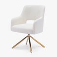 thumbnail image 6 of WestinTrends Mid-Century Modern Wide Boucle Swivel Accent Arm Chair, Cream, 6 of 13