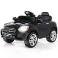 thumbnail image 1 of Costway 6V Kids Ride On Car RC Remote Control Battery Powered w/ LED Lights MP3 Black, 1 of 10