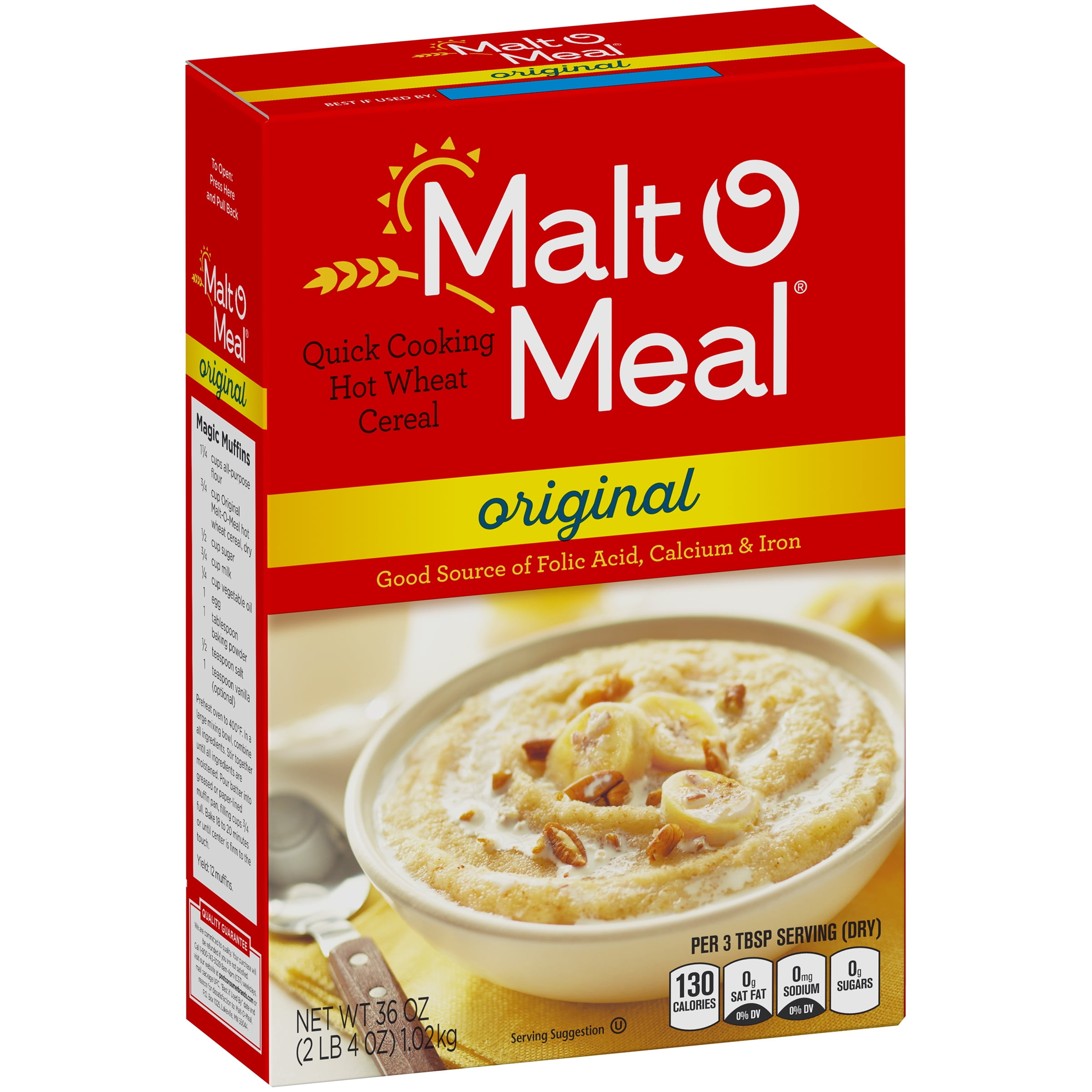 MaltOMeal, Quick Wheat Hot Cereal, Original, 36 Oz