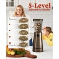 thumbnail image 3 of Tomeem Electric Pepper Grinder Sets Automatic Salt and Pepper Grinder Set with 4.5oz Large Capacity, Adjustable Coarseness, Stainless Steel, Bronze, 3 of 9