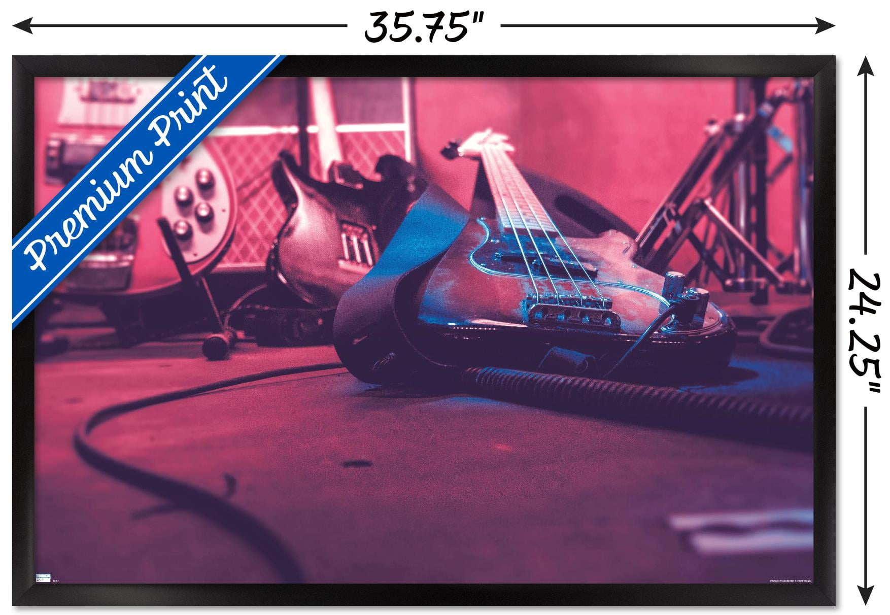 Guitar Close-Up Wall Poster, 22.375" x 34" Framed