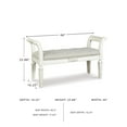 thumbnail image 5 of Signature Design by Ashley Realyn Accent Bench - Antique White Tufted with Foam Cushion, 5 of 5