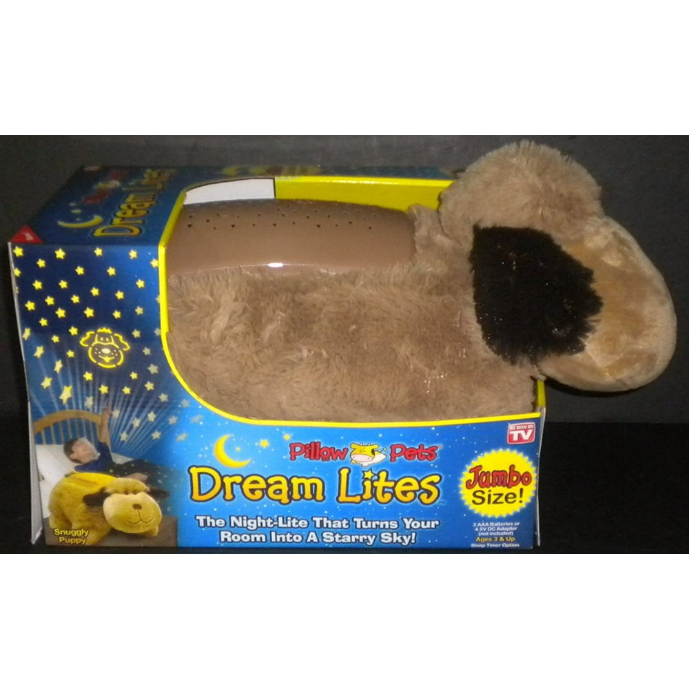Pillow Pets Puppy Jumbo Size,Dream Lites Projector in Three Coothing