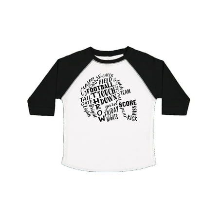 

Inktastic Football Words in Helmet Shape in Black Text Gift Toddler Boy or Toddler Girl T-Shirt