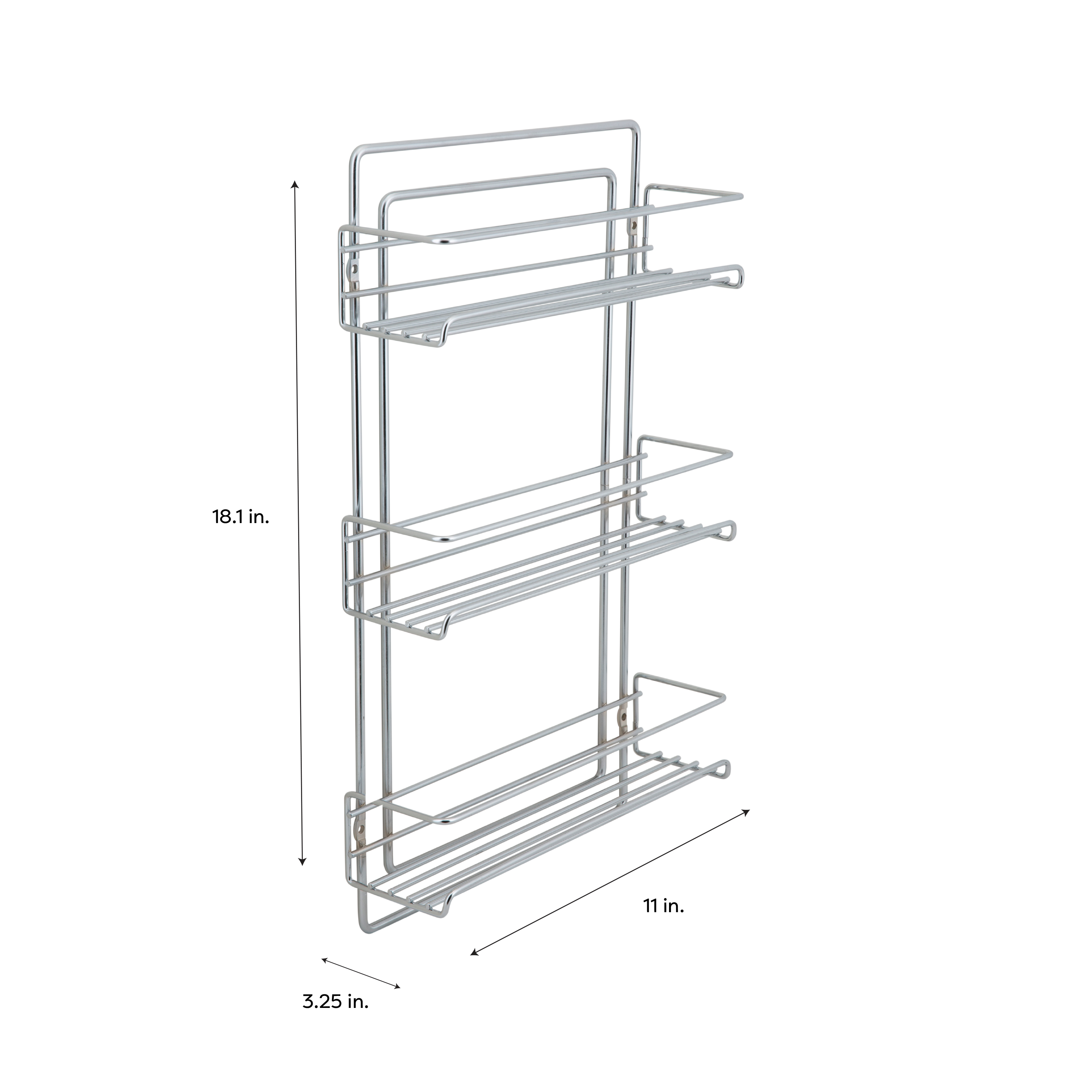 Organize It All 3 Tier Wall Mountable Spice Rack in Chrome - image 4 of 6