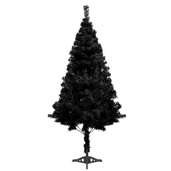 Fawyn 5' Ft Sparking Gorgeous Folding Artificial Tinsel Christmas Tree Black Color 350 Tips