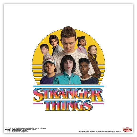 Gallery Pops Netflix Stranger Things: Season 4 - The Party Fragmented Wall Art, Unframed Version, 12" x 12"