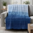 thumbnail image 2 of Navy Blue Ombre Blanket Soft Cozy Warm Throw Blanket for Couch, Plush Fuzzy Flannel Fleece Blankets for Sofa, Modern Abstract Art Ocean Oil Painting Bed Blankets Lightweight Gifts for Women, 40"x50", 2 of 9