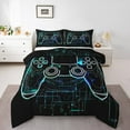 thumbnail image 1 of Erosebridal Teens Gaming Bedding Twin Comforter Set, Gradient Honeycomb Down Comforter, Reversible, 1 of 7