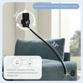 thumbnail image 3 of Accent Chair, Single Sofa, Chaise Lounge with Oversized Storage Ottoman and Adjustable Phone Holder, Chenille Armchair with Pillow Armrests and Side Pockets, for Living Room, Blue, 3 of 5