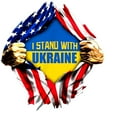 thumbnail image 3 of CafePress - I Stand With Ukraine Support Ukraine Flag Pajamas - Men's Light Loose Fit Cotton Pajama Set, 3 of 7