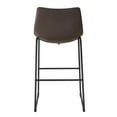 thumbnail image 4 of Worthington Faux Leather Brown Bar Stools by River Street Designs, Set of 2, 4 of 10