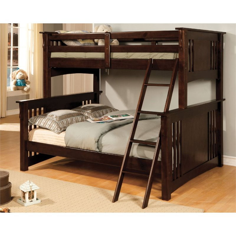 Bowery Hill Twin Over Full Bunk Bed In, Espresso Twin Bunk Bed