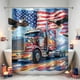 thumbnail image 1 of Independence Day Holiday Party Celebration Shower Curtain Bathroom Partition Decoration Hanging Curtain, 1 of 6