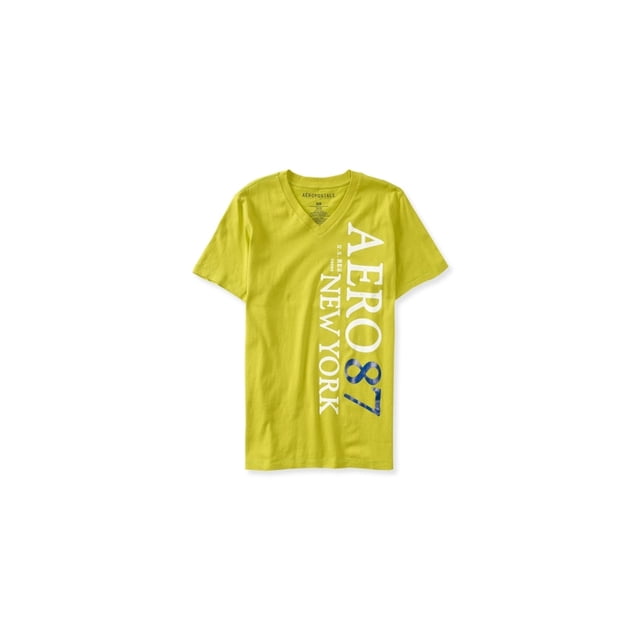 Aeropostale - Playera gráfica con Logo Vertical para Hombre, Verde, XX-Large Aeropostale Camiseta gráfica