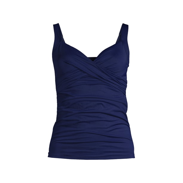 Lands' End Women's DCup Chlorine Resistant VNeck Wrap Underwire