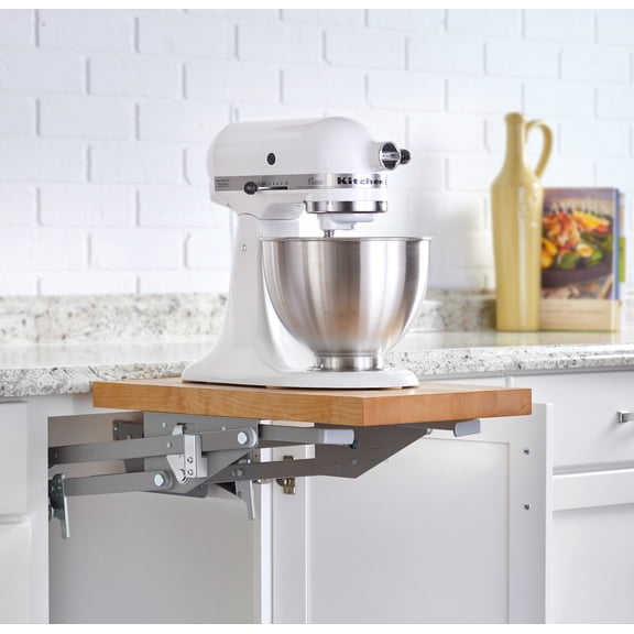 Rev-A-Shelf ML-MPHDSCCR-18 Modern 12"W Appliance Mixer Lift Stand System - Silver